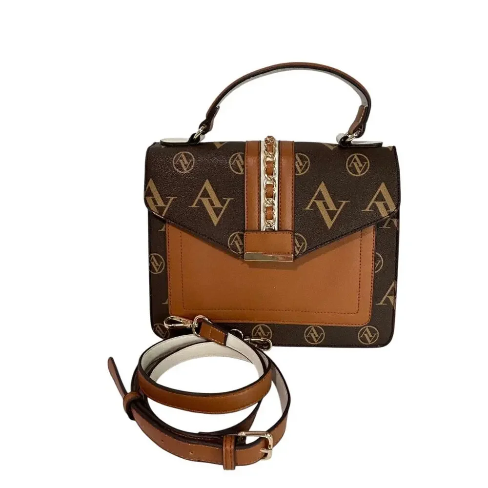 Adrienne Vittadini Top Handle Satchel‎ Bag Removable Shoulder Strap
